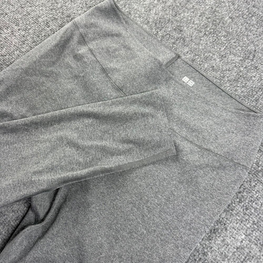 Uniqlo AIRism Leggings Large Gray High Rise Performance Activewear Womens
